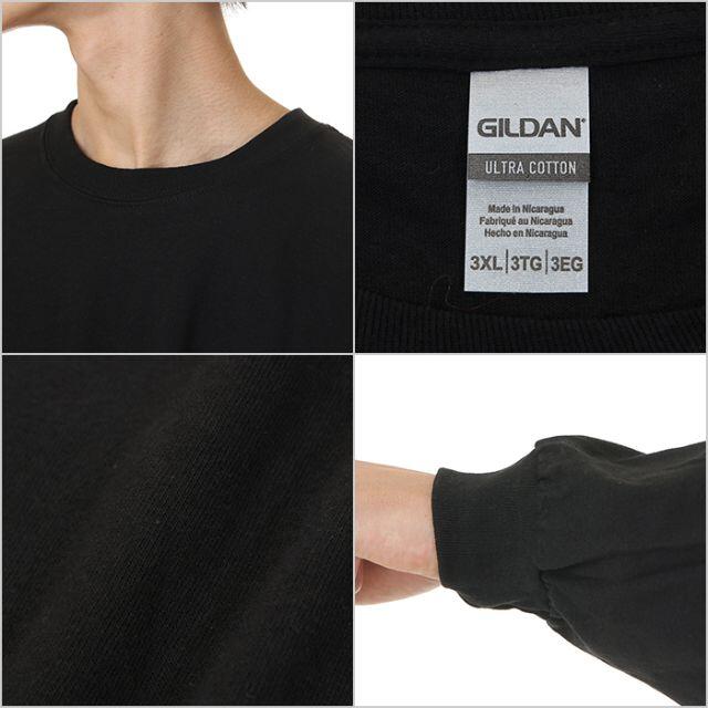 GILDAN(ギルタン)の【新品】ギルダン 長袖 Tシャツ 3XL 黒 ロンT 無地 メンズ 大きいサイズ メンズのトップス(Tシャツ/カットソー(七分/長袖))の商品写真