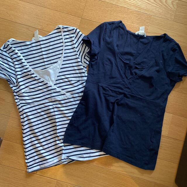 H&M(エイチアンドエム)のご専用★授乳用　Tシャツ2枚　H&M キッズ/ベビー/マタニティのマタニティ(マタニティトップス)の商品写真