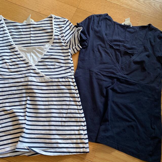 H&M(エイチアンドエム)のご専用★授乳用　Tシャツ2枚　H&M キッズ/ベビー/マタニティのマタニティ(マタニティトップス)の商品写真