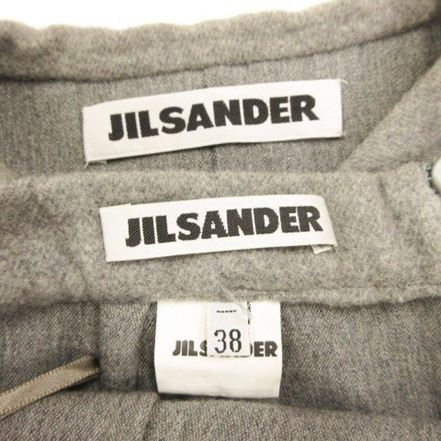 Jil Sander(ジルサンダー)のジルサンダー セットアップ スカート スーツ ウール カシミヤ混 無地 グレー レディースのフォーマル/ドレス(スーツ)の商品写真