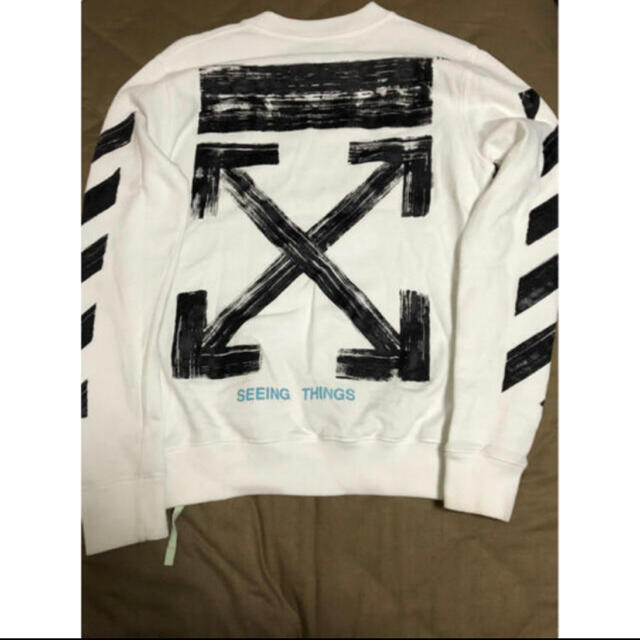 OFF-WHITE(オフホワイト)のoff white diag brushed crewneck オフホワイト メンズのトップス(スウェット)の商品写真