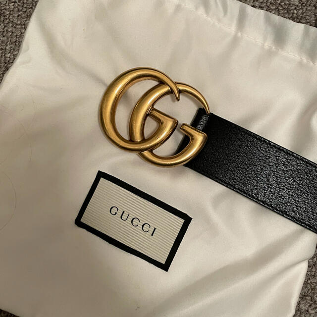 Gucci(グッチ)の【値段交渉あり】確実正規品 GUCCI ダブルGバックルレザーベルト メンズのファッション小物(ベルト)の商品写真