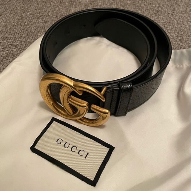 Gucci(グッチ)の【値段交渉あり】確実正規品 GUCCI ダブルGバックルレザーベルト メンズのファッション小物(ベルト)の商品写真