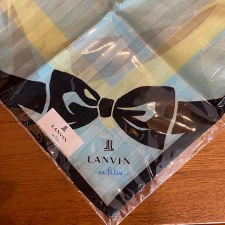 ランバンオンブルー(LANVIN en Bleu)の【匿名配送】✴︎新品未使用✴︎ LANVIN en Bleu  大判　ハンカチ　(ハンカチ)