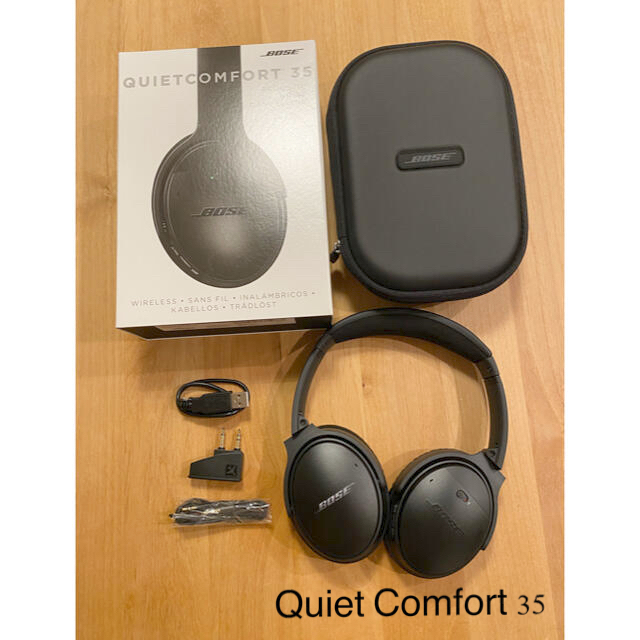 BOSE(ボーズ)の【極美品】BOSE QUIETCOMFORT 35 BLACK 黒 スマホ/家電/カメラのオーディオ機器(ヘッドフォン/イヤフォン)の商品写真