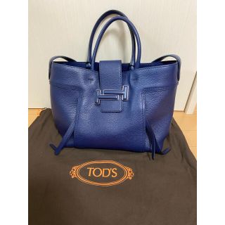 トッズ(TOD'S)の★トッズ　ダブルT  バッグ　ミディアム　ネイビー★(ハンドバッグ)