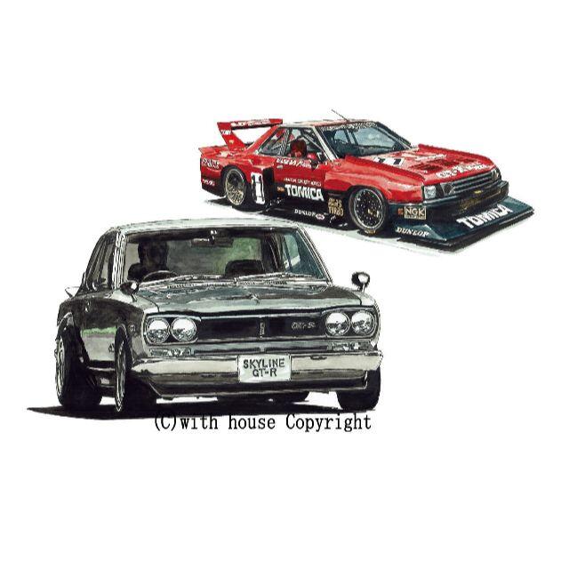 エンタメ/ホビーNC-256 GT-R R34/RS限定版画 直筆サイン額装●作家 平右ヱ門