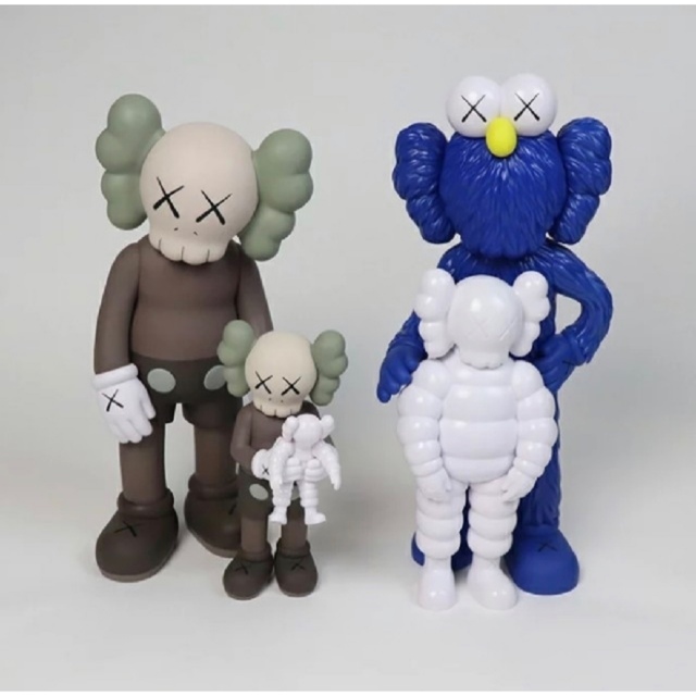最安値】 MEDICOM BROWN/BLUE/WHITE FAMILY KAWS 即日発送 - TOY