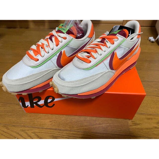 靴/シューズClot × Sacai × Nike LD WaffleOrangeBlaze