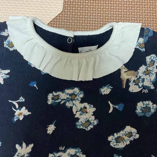 PETIT BATEAU(プチバトー)の専用　PETIT BATEAU ｽｳｪｯﾄ ﾌﾟﾘﾝﾄ ﾜﾝﾋﾟｰｽ  12m キッズ/ベビー/マタニティのベビー服(~85cm)(ワンピース)の商品写真