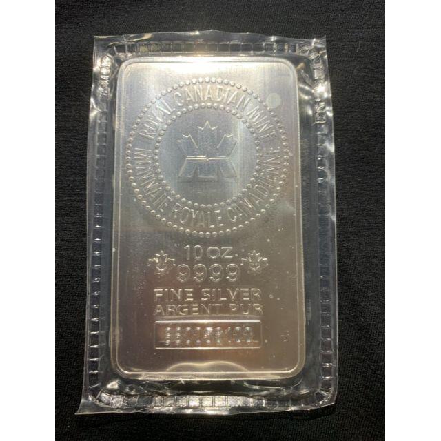 9999％の純銀製長さ純銀 311g ロイヤル カナディアン ミント 10オンス 10oz インゴット