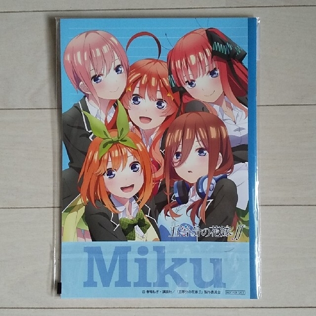 講談社(コウダンシャ)のぁくび様専用♥️五等分の花嫁♥️クリアファイル&ノート♥️中野三玖♥️4点セット エンタメ/ホビーのアニメグッズ(クリアファイル)の商品写真