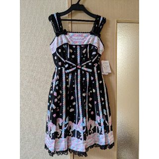 アンジェリックプリティー(Angelic Pretty)のAngelic Pretty「Sugery Carnival JSKセット」黒(ひざ丈ワンピース)