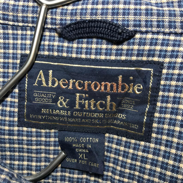 Abercrombie&Fitch(アバクロンビーアンドフィッチ)の【希少】アバクロ Abercrombie シャツ ギンガムチェック XL 黒 メンズのトップス(シャツ)の商品写真