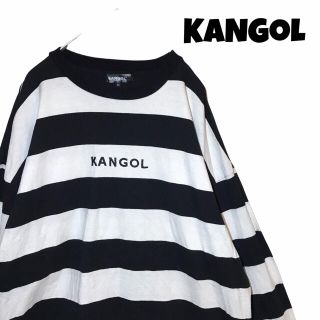 カンゴール(KANGOL)の【希少デザイン】カンゴール KANGOL Tシャツ ロンT M ボーダー ロゴ(Tシャツ/カットソー(七分/長袖))