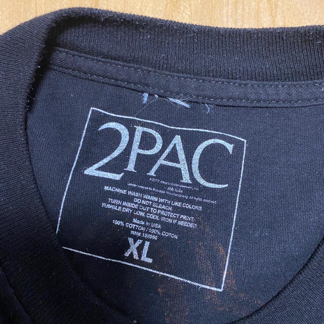 メンズVLONE 2pac TUPAC バッククロスプリント ポケT Tシャツ