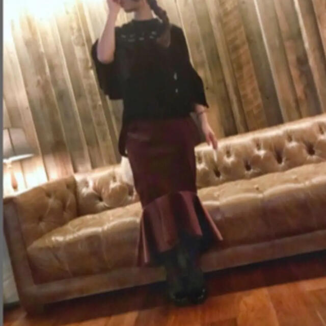 Lautashi マーメードスカート　ワインレッド　サイズ1 ラウタシー