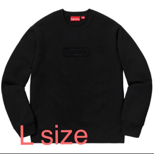 最終　L Supreme Cutout Logo Crewneck グレー