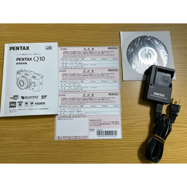 RICOH(リコー)のPENTAX Q10 ダブルズームキット　BLACK スマホ/家電/カメラのカメラ(デジタル一眼)の商品写真