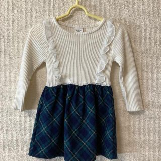 アカチャンホンポ(アカチャンホンポ)の【80サイズ】ニット　タータンチェック　ワンピース　女の子(ワンピース)