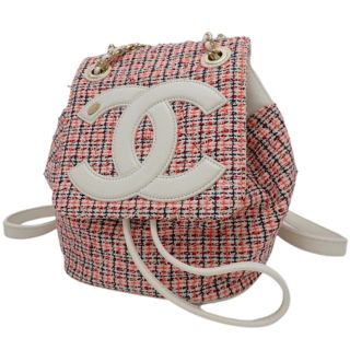 シャネル(CHANEL)のシャネル ココマーク ツイード ミニリュック ホワイト 40802005948(リュック/バックパック)