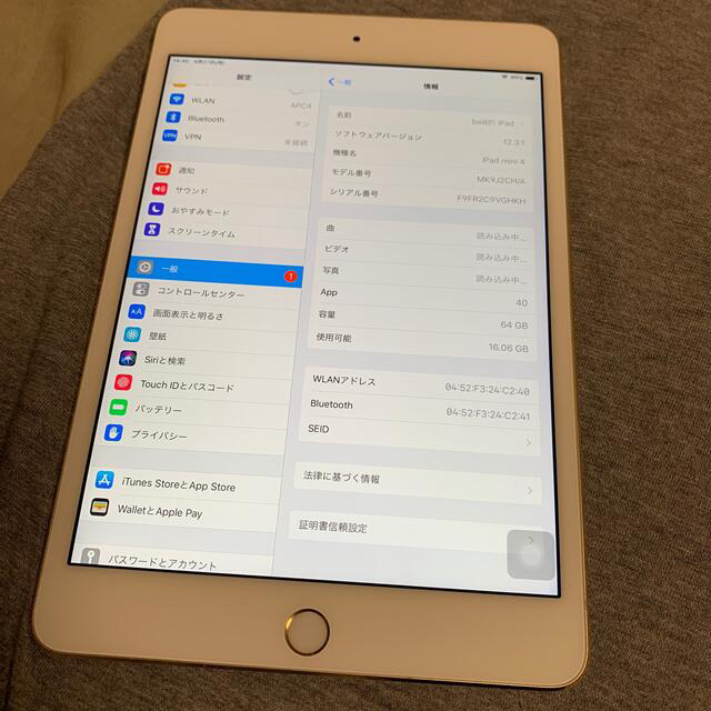 iPad mini 4 64GB Wi-Fiモデル