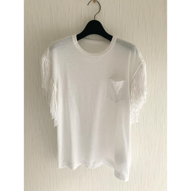 sacai - sacai サカイ☆フリンジカットソーの通販 by KATE's shop ... sacai フリンジ付きTシャツ