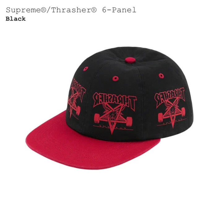 シュプリーム Supreme/Thrasher 6-Panel キャップ