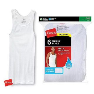 ヘインズ(Hanes)の【HANES/ヘインズ】TAGLESS TANKS/タンクトップ 6枚パックXL(タンクトップ)