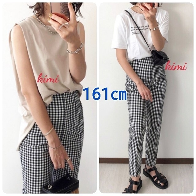 ZARA - ZARA ハイライズギンガムチェックパンツ XSの通販 by
