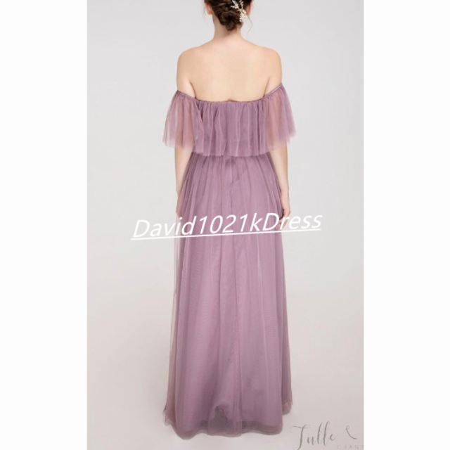 ウエディングドレス  紫  4waysドレス  オフショルダー  2次会  花嫁