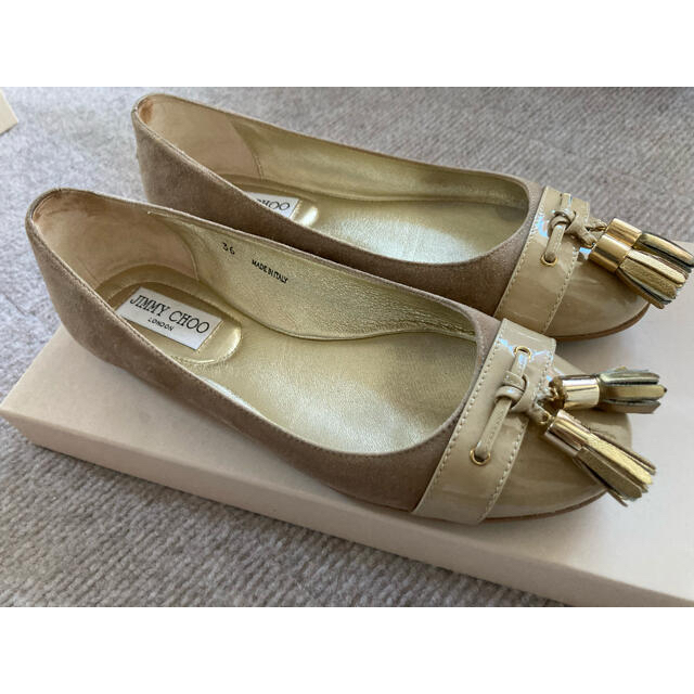 JIMMY CHOO ジミーチュウ ベージュ フラットシューズ サイズ36 | asace