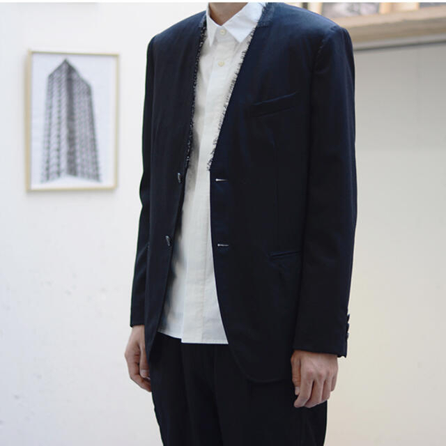 Name. GABARDINE NO COLLAR JACKET ネーム