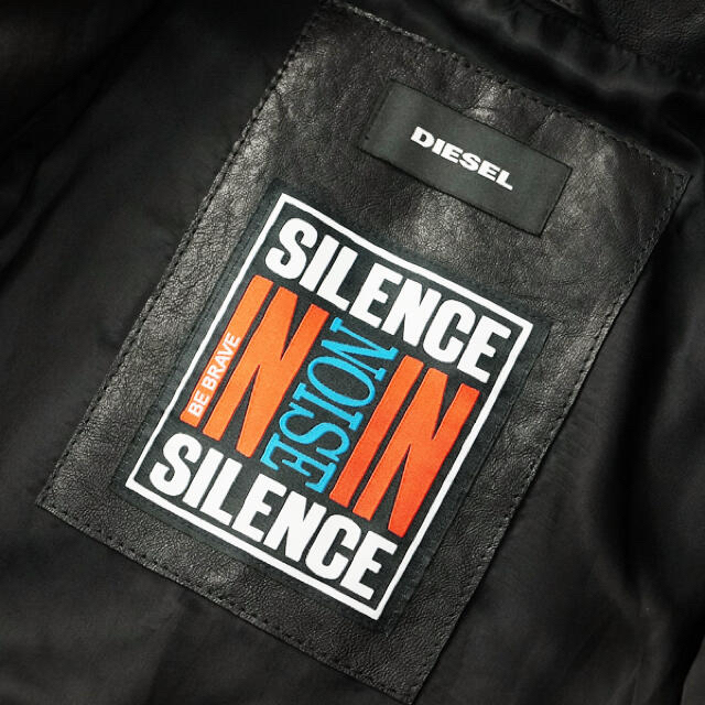 DIESEL(ディーゼル)のごーきまる様DIESELディーゼルシープスキンZIPレザーライダースジャケットM メンズのジャケット/アウター(ライダースジャケット)の商品写真