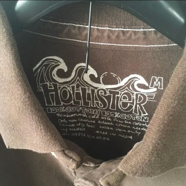 Hollister(ホリスター)のHollisterホリスター海外限定 longスリーブサーフポロシャツ M メンズのトップス(スウェット)の商品写真