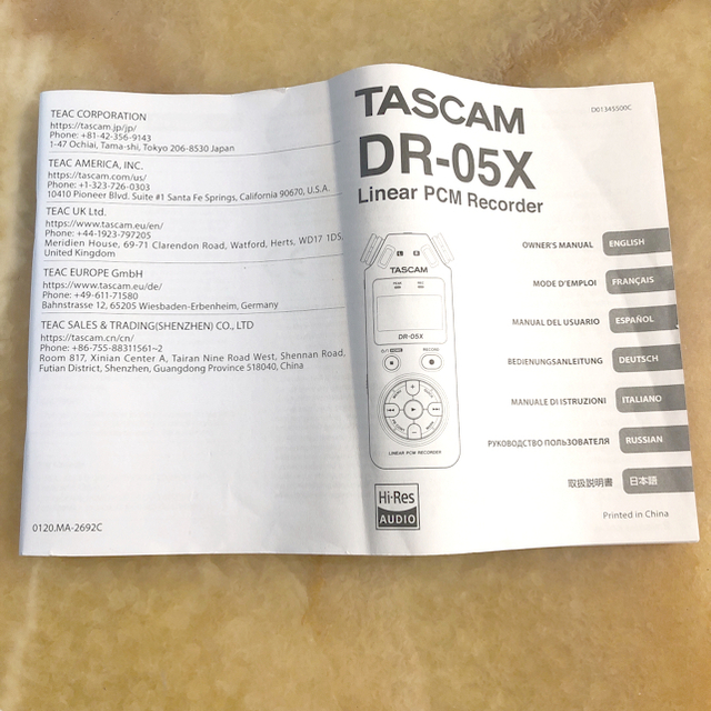 TASCAM by mimi shop｜ラクマ DR-05X(PCM)の通販 高評価通販