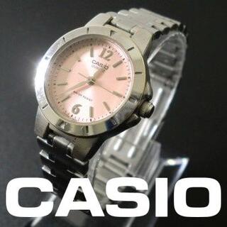 カシオ(CASIO)の【稼働品】 カシオ LTP-1177 ピンク文字盤　電池交換済(腕時計)