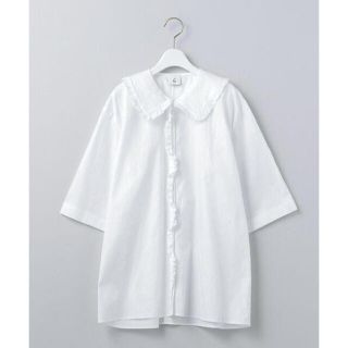 ビューティアンドユースユナイテッドアローズ(BEAUTY&YOUTH UNITED ARROWS)の6 COTTON FRILL COLLAR SHORT SLEEVE SHIRT(シャツ/ブラウス(半袖/袖なし))