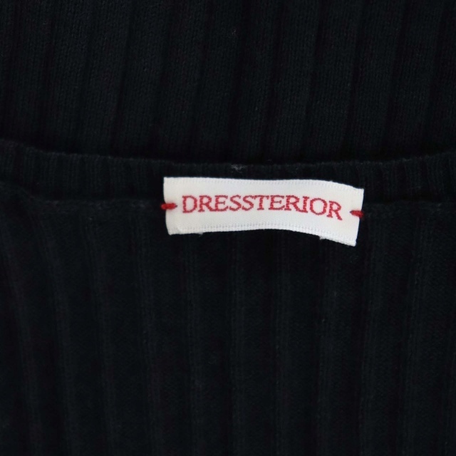 DRESSTERIOR(ドレステリア)のドレステリア DRESSTERIOR CRYSTAL ニット カットソー 黒 レディースのトップス(カットソー(長袖/七分))の商品写真