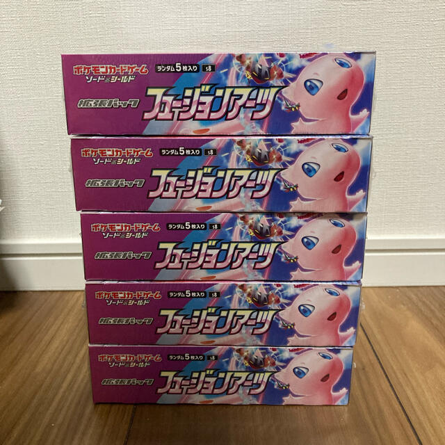 在庫 ポケモンカード　フュージョンアーツ　5box シュリンク付き