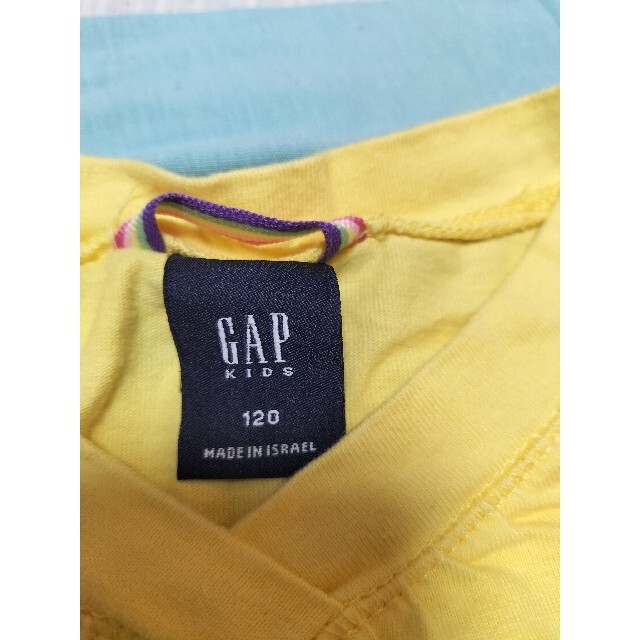 GAP Kids(ギャップキッズ)のアクアグリーンとGAPKIDSイエロー長袖トップス　120cm キッズ/ベビー/マタニティのキッズ服女の子用(90cm~)(Tシャツ/カットソー)の商品写真