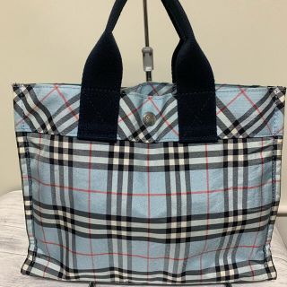 バーバリーブルーレーベル(BURBERRY BLUE LABEL)の美品　バーバリーブルーレーベル　ミニトートバッグ(トートバッグ)