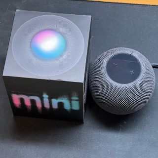 アップル(Apple)のApple HomePod mini スペースグレイ 中古美品(スピーカー)