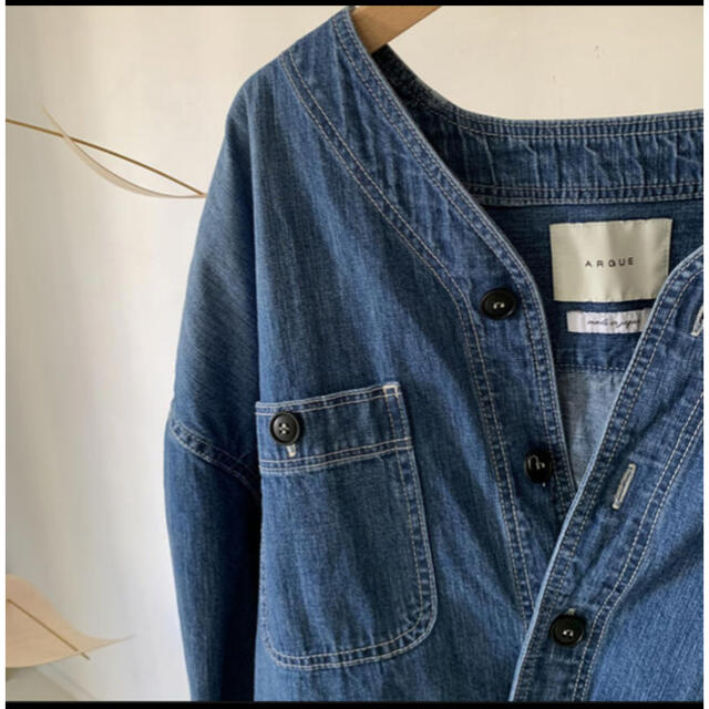 argue  baseball denim wide shirt jacket