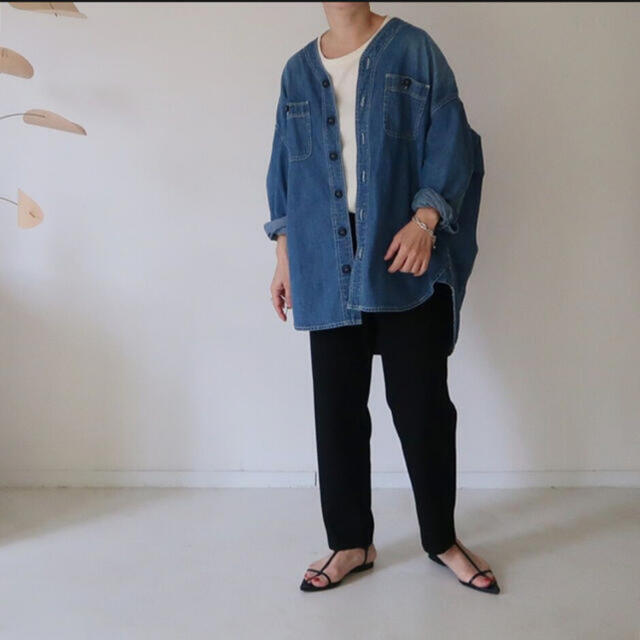 argue baseball denim wide shirt jacket - Gジャン/デニムジャケット