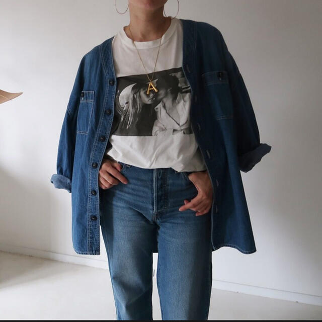 argue baseball denim wide shirt jacket - Gジャン/デニムジャケット