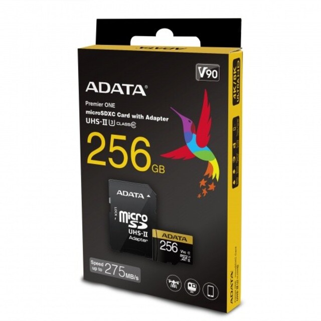 PC周辺機器ADATA MicroSDカード  256GB UHS-Ⅱ 275MB/s