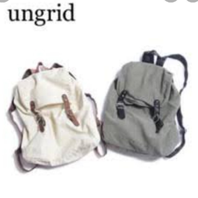 Ungrid(アングリッド)の新品未使用　Ungrid　キャンバスリュック　リミテッド レディースのバッグ(リュック/バックパック)の商品写真