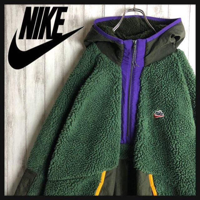 NIKE マルチカラー ハーフジップ ボアブルゾン ジャケット ナイキ メンズM-