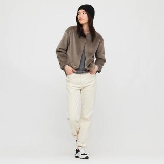 ユニクロ(UNIQLO)のUNIQLO スムースヤーンフリースノーカラージャケット(ノーカラージャケット)